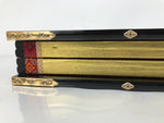 Japanese Gold Hina Doll Display Folding Screen Byobu Panel Vtg Furniture ID619
