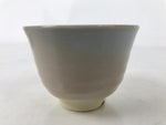 Japanese Hagi Ware Ceramic Yunomi Teacup Vtg Pottery Pink Gray Yakimono TC556