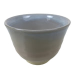 Japanese Hagi Ware Ceramic Yunomi Teacup Vtg Pottery Pink Gray Yakimono TC556