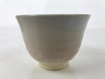 Japanese Hagi Ware Ceramic Yunomi Teacup Vtg Pottery Pink Gray Yakimono TC559