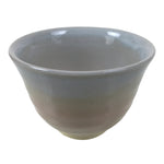 Japanese Hagi Ware Ceramic Yunomi Teacup Vtg Pottery Pink Gray Yakimono TC559