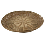 Japanese Hand Woven Bamboo Basket Kago Vtg Kikuzoku Ami Weave Round Brown B257