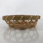 Japanese Hand Woven Bamboo Basket Kago Vtg Mutsume Ami Small Oval Morikago B253