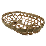 Japanese Hand Woven Bamboo Basket Kago Vtg Mutsume Ami Small Oval Morikago B253