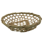 Japanese Hand Woven Bamboo Basket Kago Vtg Mutsume Ami Small Round Morikago B251
