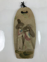 Japanese Handmade Ceramic Tachibina Hina Wall Hanging Vtg Princess Prince JK692