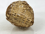 Japanese Handwoven Bamboo Basket Vtg Hanging Kago Ikebana Arrangement Brown B262