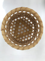 Japanese Handwoven Bamboo Basket Vtg Kago Ikebana Flower Arrangement Brown B260