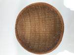 Japanese Handwoven Bamboo Drying Basket Vtg Round Kago Zaru 49 cm Long B265