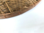 Japanese Handwoven Bamboo Drying Basket Vtg Round Kago Zaru 49 cm Long B265