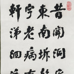 Japanese Hanging Scroll Kakejiku Vtg Calligraphy Kanshi Poem Du Fu Black KJ174