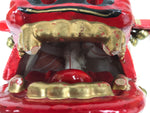 Japanese Hariko Paper Mache Shishi Dancing Lion Dog Mask Vtg Komainu Red OM88