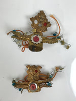 Japanese Hina Doll Accessory Set Hats Crowns Vtg Guard Court Man Ohinasama ID679