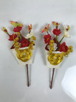 Japanese Hina Doll Accessory Set Vtg Kuchibana Vase Sambo Tray Ohinasama ID677