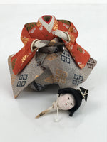 Japanese Hina Doll Girls Day Festival Musician Matsuri Wood Silk Kimono ID567