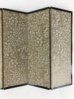 Japanese Hina Doll Miniature Furniture Vtg Gold Folding Screen Panel Byobu ID476