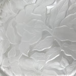 Japanese Hoya Glass Serving Dish Vtg Square Clear White Flowers Y250