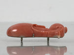 Japanese Hyotan Gourd Obidome Vtg Netsuke Brooch Sango Pink Coral Boxed SP4