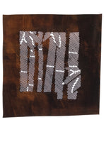 Japanese Katagami Paper Kimono Stencil Vtg Katazome Bamboo Dot Shochikubai A813