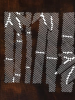 Japanese Katagami Paper Kimono Stencil Vtg Katazome Bamboo Dot Shochikubai A813