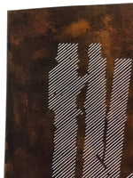 Japanese Katagami Paper Kimono Stencil Vtg Katazome Bamboo Line Shochikubai A815