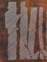 Japanese Katagami Paper Kimono Stencil Vtg Katazome Bamboo Line Shochikubai A815