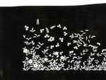 Japanese Katagami Paper Kimono Stencil Vtg Katazome Flower Garden Design A812
