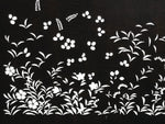 Japanese Katagami Paper Kimono Stencil Vtg Katazome Flower Garden Design A812