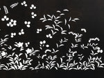 Japanese Katagami Paper Kimono Stencil Vtg Katazome Flower Garden Design A812