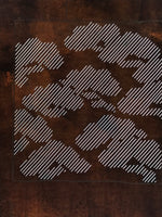 Japanese Katagami Paper Kimono Stencil Vtg Katazome Pine Line Shochikubai A816