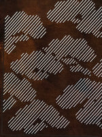 Japanese Katagami Paper Kimono Stencil Vtg Katazome Pine Line Shochikubai A816