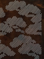 Japanese Katagami Paper Kimono Stencil Vtg Katazome Pine Line Shochikubai A816