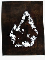 Japanese Katagami Paper Kimono Stencil Vtg Katazome Plants Bushes Grass A810