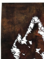 Japanese Katagami Paper Kimono Stencil Vtg Katazome Plants Bushes Grass A810