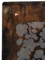 Japanese Katagami Paper Kimono Stencil Vtg Plum Blossom Line Shochikubai A814