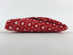 Japanese Kimono Dress Clutch Bag Vtg Red Flowers Ceremony Occasion KB67
