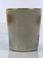 Japanese Kutani Imari Porcelain Sake Cup Vtg Straight Ochoko White Peony G317