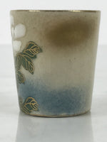 Japanese Kutani Imari Porcelain Sake Cup Vtg Straight Ochoko White Peony G319
