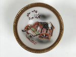 Japanese Kutani Imari Porcelain Sake Cup Vtg Tsubomi Ochoko Court Carriage G324