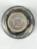 Japanese Kutani Imari Porcelain Sake Cup Vtg Wan Ochoko Pine Plum Bamboo G333