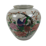 Japanese Kutani Ware Porcelain Flower Vase Ikebana Kabin Peony Pheasant FK177
