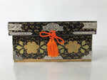 Japanese Lacquer Wood Hina Doll Chest Nagamochi Vtg Girls Day Makie Gold ID618