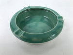 Japanese Lacquer Wood Stand Porcelain Ashtray Shunkei-Nuri Green Hexagon LWB105