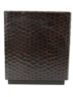 Japanese Lacquered Kamakurabori Wooden Tansu Chest Vtg Haribako Red Black T412