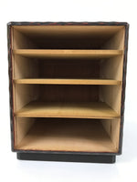 Japanese Lacquered Kamakurabori Wooden Tansu Chest Vtg Haribako Red Black T412