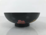 Japanese Lacquered Wood Bowl Nimonowan Vtg Makie Pine Needle Plum Blossom LB167