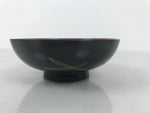 Japanese Lacquered Wood Bowl Nimonowan Vtg Makie Pine Needle Plum Blossom LB168