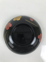 Japanese Lacquered Wood Bowl Nimonowan Vtg Makie Pine Needle Plum Blossom LB169