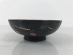 Japanese Lacquered Wood Bowl Nimonowan Vtg Makie Pine Needle Plum Blossom LB170