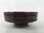Japanese Lacquered Wood Drink Saucer Vtg Chataku Coaster 6pc Shunkei Nuri L537